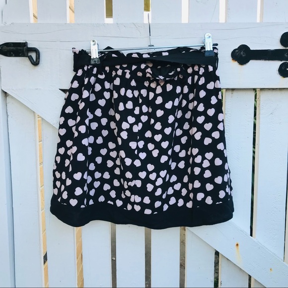 Atmosphere Heart Print Mini Skirt Size 10 - Picture 3 of 4